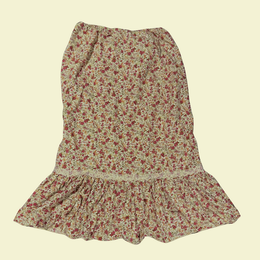 (S-M) Floral Lacey Maxi Skirt