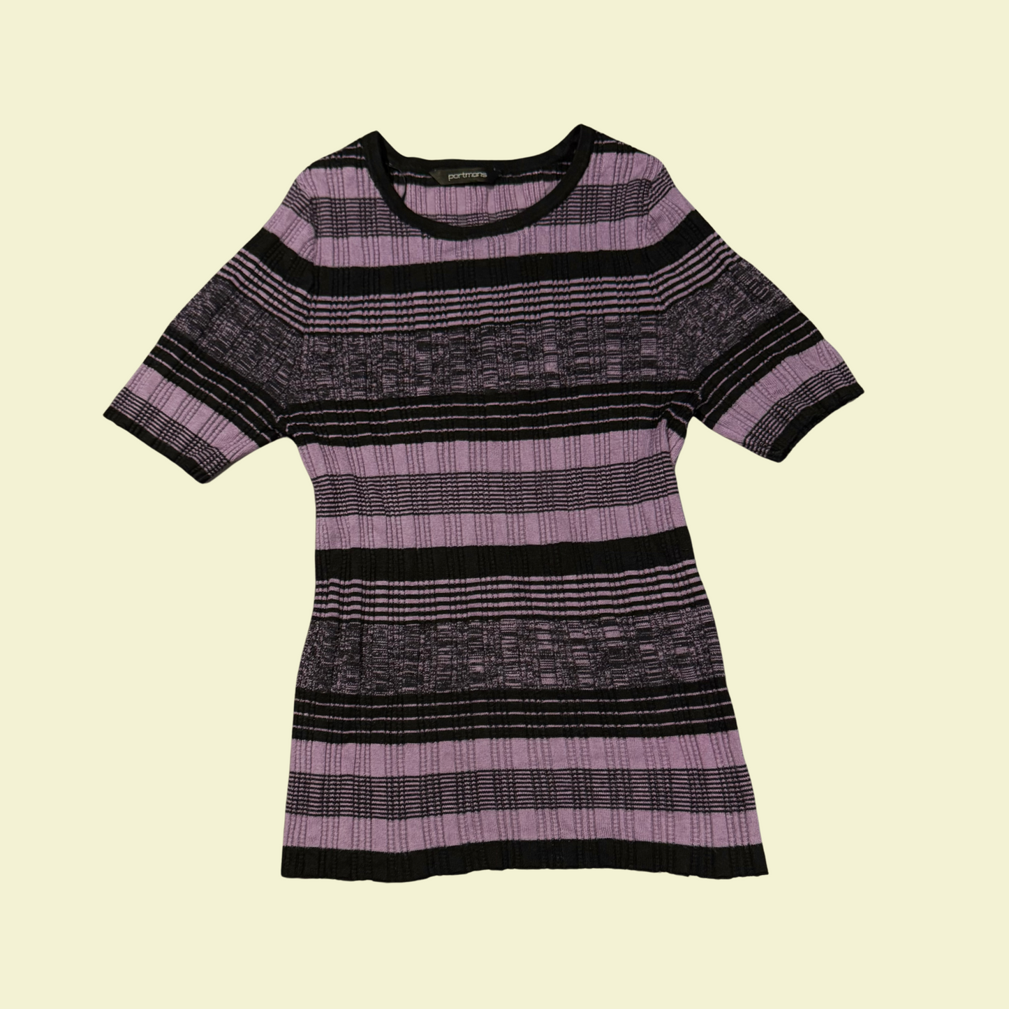 (XS-M) Stretchy Purple & Black Top