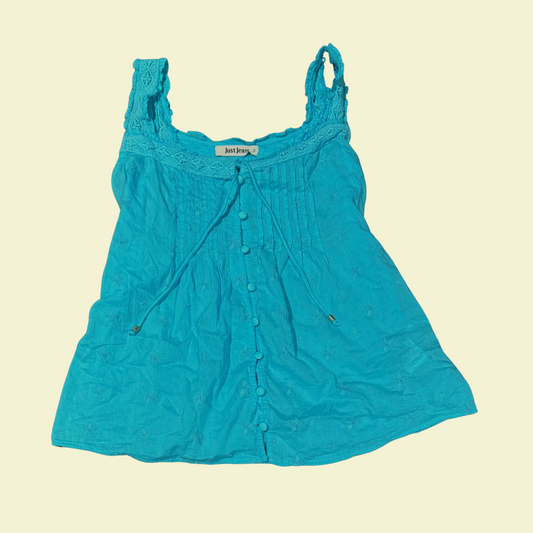 (S-M) Flowy Blue Top