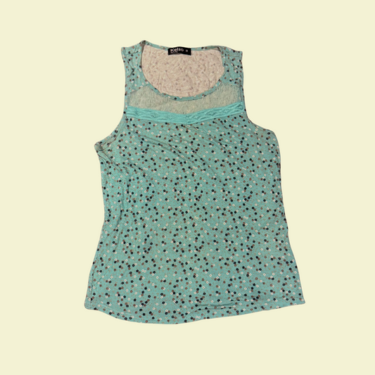 (S) Blue Floral Top